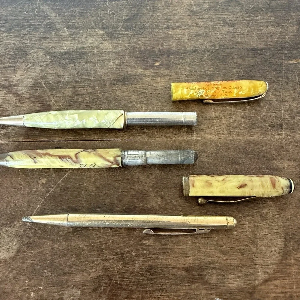 Vintage Mechanical Pencil Lot Art Deco Wearever Ritepoint JH Rose Trucking 3pc